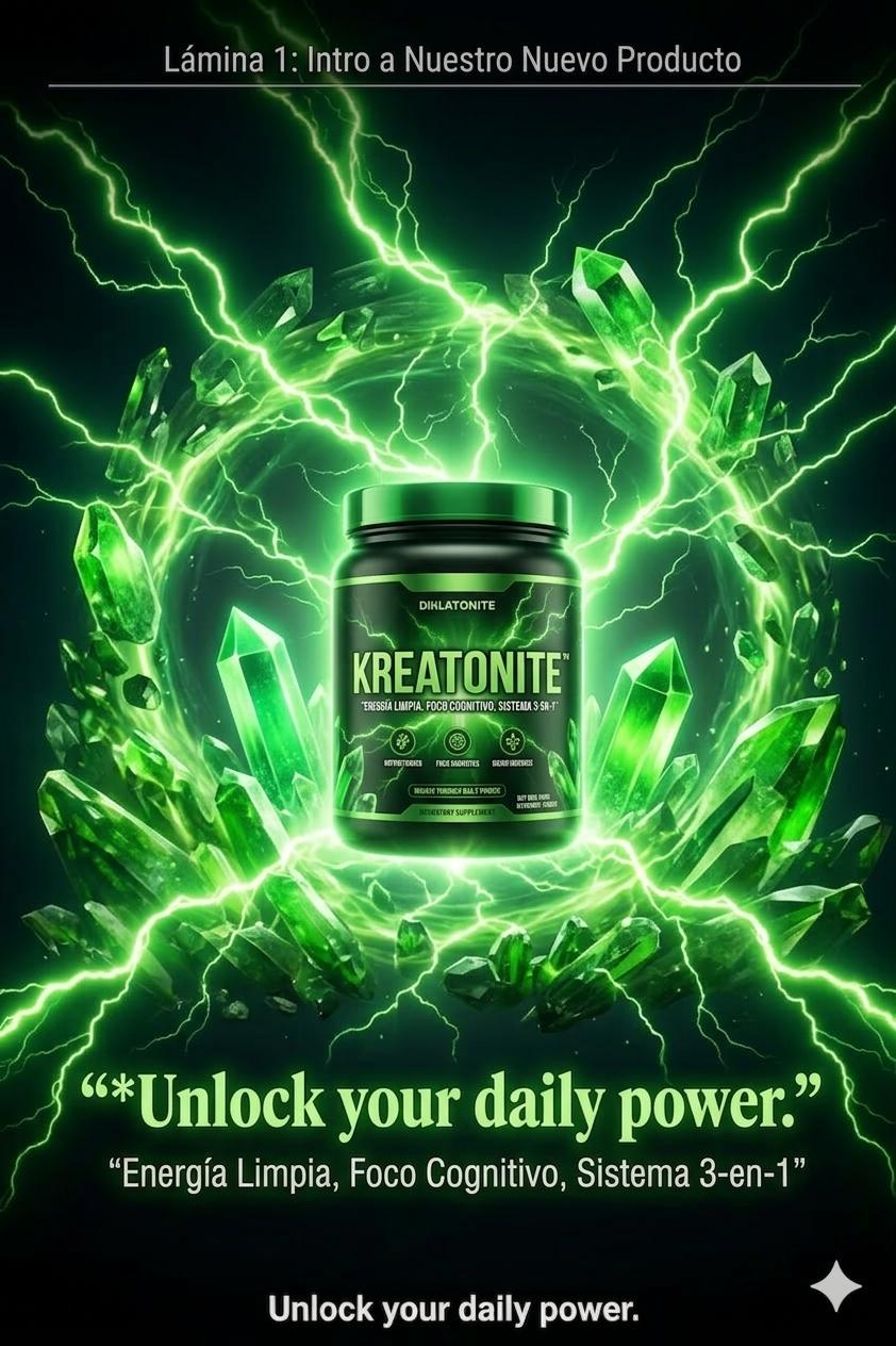 Unlock your daily power — KREATONITE energía limpia y foco cognitivo